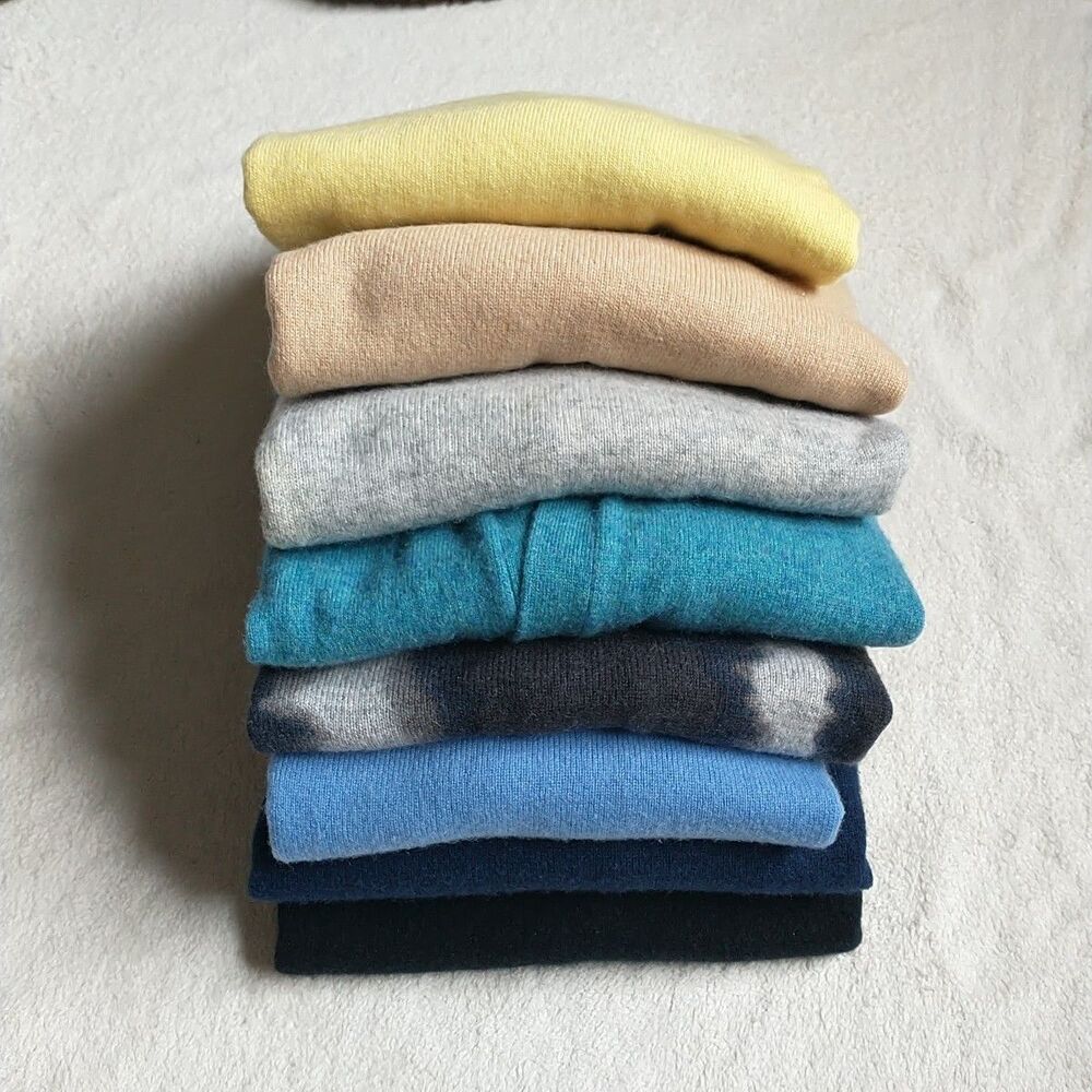 Crafters Lot Of 8x 100% Cashmere Flawed Sweaters DIY Upcycle Cutters 3 Lb 9 Oz